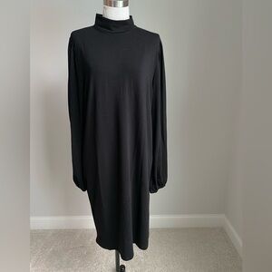 Torrid Black Sheath Dress with Bishop Sleeves